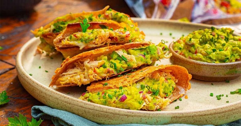 Quesadillas de Frango com Guacamole