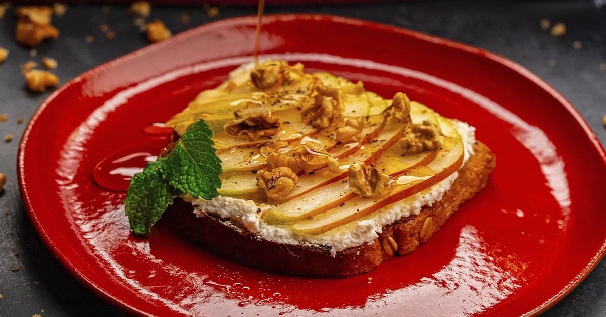 Toast de Pêra com Mel