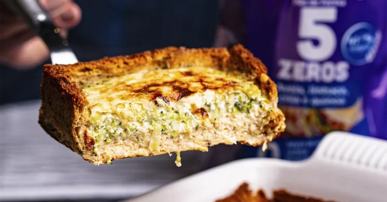 Quiche de Brócolis com Massa de Pão 5 Zeros