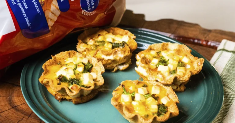 Cestinha Crocante de Pão 5 Zeros Original com Brócolis, Ovo e Queijo Branco